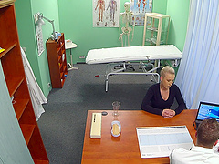 Handsome blonde Licky drops her clothes to be fucked by a doctor