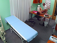 Spy camera at the doctor's office records him banging Mea Melone