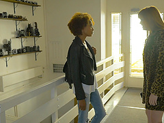 Lesbian interracial sex in the evening - Nesty and Luna Corazon