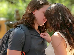 Busty Aidra Fox gives epic head and gets nailed in the open air