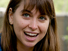 Provocative pornstar Riley Reid in red latex getting butt fucked