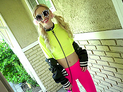 Kinky babe Chanel Shortcake with small tits gets rough mouth fucked