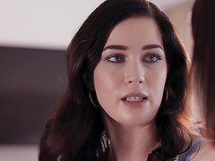 Charming Ivy Lebelle loves fucking Evelyn Claire with a strapon