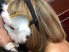 Dirty blonde Antonia Deona takes a dick in pussy and mouth