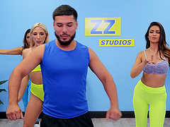 Irresistible pornstars Abella Danger and Katana Kombat have wild sex