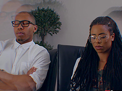 Hot ass ebony pornstar Kira Noir spreads her legs to be fucked