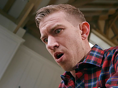 Redhead chick Carly Rae fixes his plumbing with her wet pussy