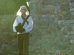 Hot ass redhead Ella Hughes takes a huge cock in her mouth and puss