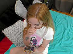 Perfect natural boobs Leyla Fiore spreads her legs to be fucked