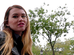 Skinny amateur Misha Cross undressed and fucked from behind