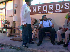 Naughty babe Michelle Heat teases and gets fucked by a black dude