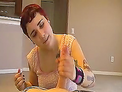 Amateur dick pleasuring by Amo and her shy best friend in POV