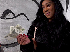 Hot ass ebony amateur Asia Rae takes money to have outdoors sex