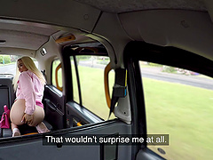 Hardcore fucking with cock hungry slut Lana Harding in the taxi