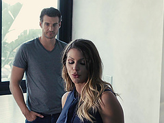 Wild fucking at home with fake boobs housewife Brooklyn Chase