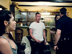 Rough foursome fucking on the sofa with Silvia Saige and Keira Croft