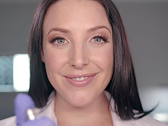 Brunette pornstar Angela White loves sucking a large dick