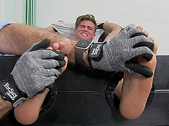 Kinky video of a perv tickling feet and body of a handsome dude