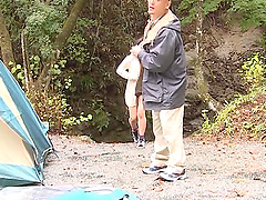 Asian cutie Amateur spreads her legs to have sex in outdoors