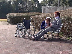 Kinky outdoors sex between a patient and a Japanese nurse