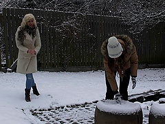 Wild lesbian sex between model Eufrat Mai and her best friend