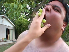 Dirty and fat dude with a small dick fucks stunning Katin in outdoors