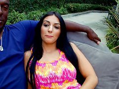 Gorgeous Amber Cox gets fucked rough by Black dude