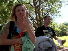 Addison Grey sucks a prick in the bang bus and jumps on it crazily