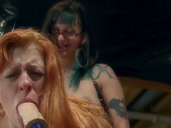 Closeup video of dirty sluts having kinky lesbian sex with torture