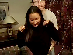 White man with a long dick fucks skinny Asian amateur Tina B.