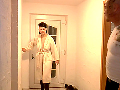 Amateur fucking on the bed with short hair wife Katy Steel