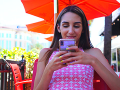 Naughty real girlfriend Natalia spreads her legs without panties