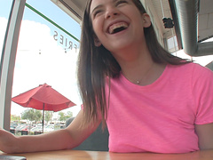 Solo amateur Devon drops her dress to flash her juicy pussy