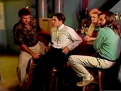 Closeup porn video with horny wife Alexis DeVell riding two guys