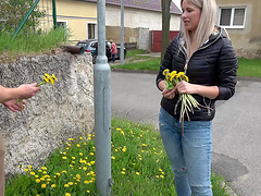 Video of chubby blonde Nikky getting fucked by a stranger in the van