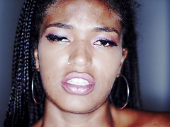 Interracial sex on the bed with a cock hungry ebony girlfriend