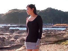 Two dudes walk the beach and come across a girl to share
