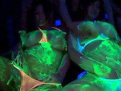 Neon lights are making these sexy Asian chicks shine