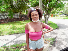 Wild interracial sex in the van with amateur girl Alina Ali