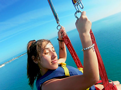 Stunning Latina Kira Perez gives a blowjob and gets fucked