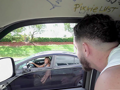 Hardcore interracial sex in the van with small ass Milu Blaze
