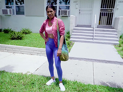 Hardcore fucking in the van with amateur hottie Maya Farrell