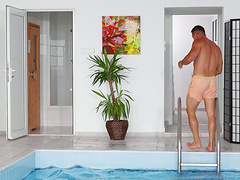 Pussy and ass fucking in the sauna with gorgeous Angelika Grays