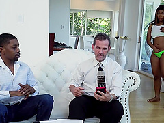 Hardcore fucking at home with large ass ebony girlfriend Chanell Heart