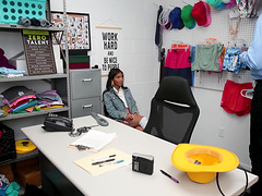 Jada Kai gets caught shoplifting and gives her pussy to be released