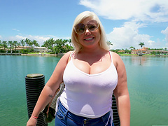 Wild fucking between a large dick man and fat ass Ashley Barbie