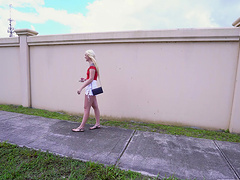 Quickie fucking in the van with small tits amateur girl Chloe Marie