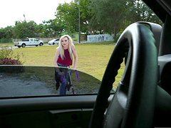Pale blonde amateur Lexi Lore gets picked up and fucked by a stranger