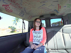 Shy amateur girl Kelsey Kage spreads her legs to ride a stranger