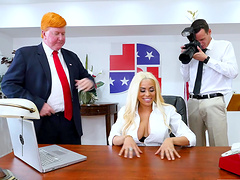 Hardcore fucking in the office with anal loving pornstar Luna Star